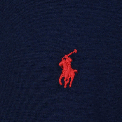 Navy - Side - Ralph Lauren Childrens-Kids Polo Embroidered Logo T-Shirt