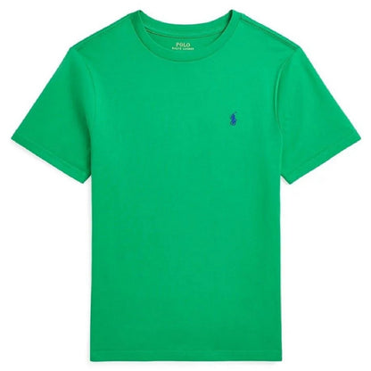 Green - Front - Ralph Lauren Childrens-Kids Polo Embroidered Logo T-Shirt