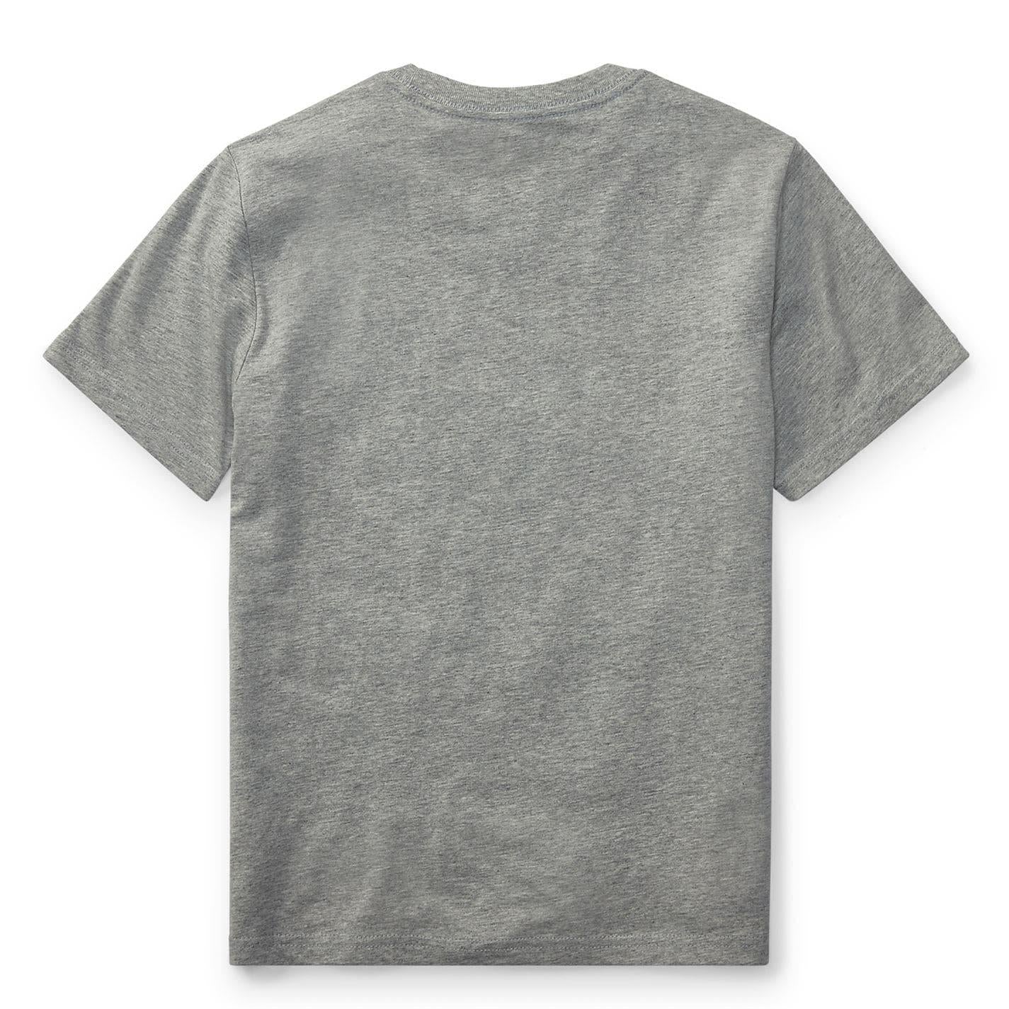 Heather Grey - Back - Ralph Lauren Childrens-Kids Polo Embroidered Logo T-Shirt