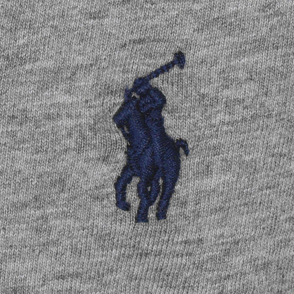 Heather Grey - Side - Ralph Lauren Childrens-Kids Polo Embroidered Logo T-Shirt