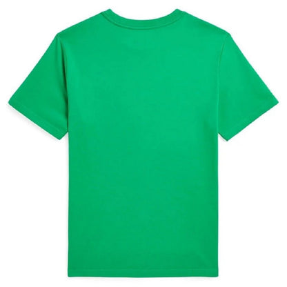Green - Back - Ralph Lauren Childrens-Kids Polo Embroidered Logo T-Shirt