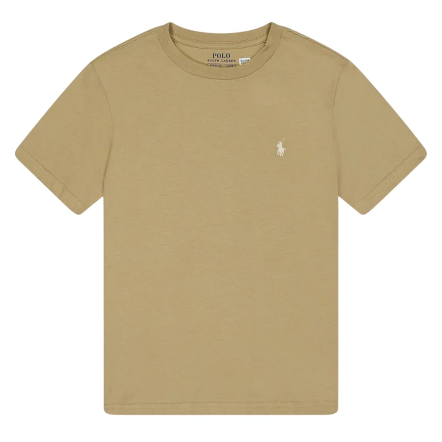 Khaki - Front - Ralph Lauren Childrens-Kids Polo Embroidered Logo T-Shirt