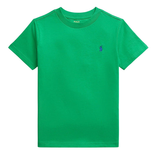 Stem Green - Front - Ralph Lauren Childrens-Kids Polo Embroidered Logo T-Shirt