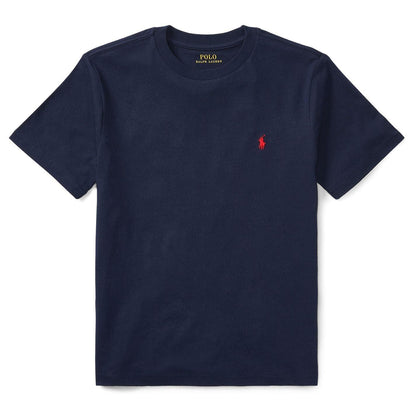 Navy - Front - Ralph Lauren Childrens-Kids Polo Embroidered Logo T-Shirt