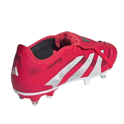 Red-White - Back - Adidas Mens Predator Pro Fold Over Soft Ground Football Boots