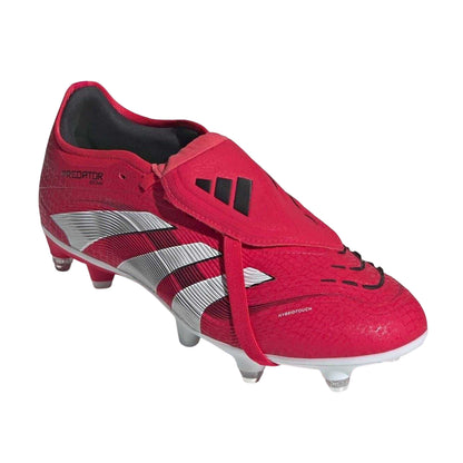 Red-White - Side - Adidas Mens Predator Pro Fold Over Soft Ground Football Boots