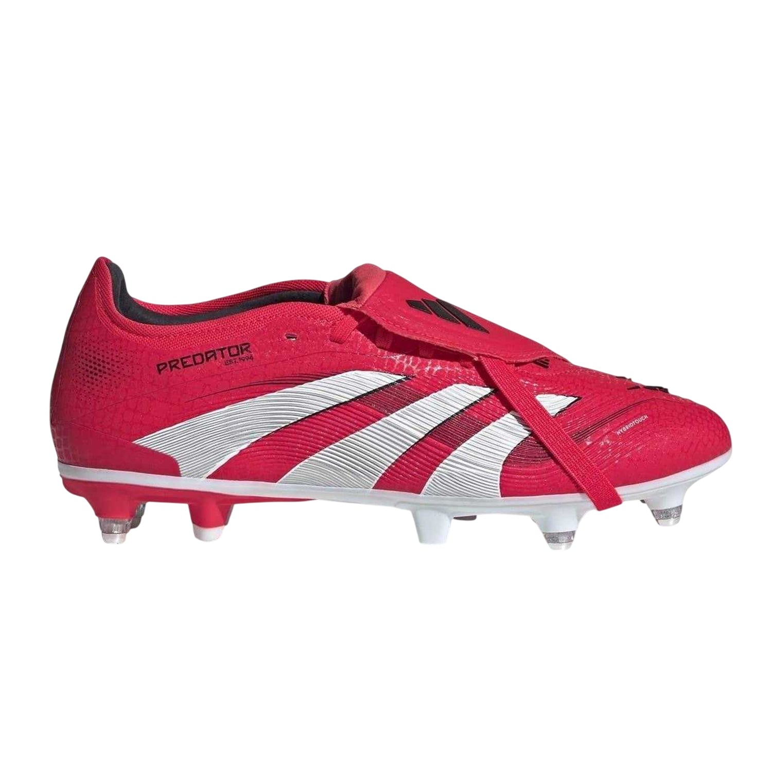 Red-White - Front - Adidas Mens Predator Pro Fold Over Soft Ground Football Boots