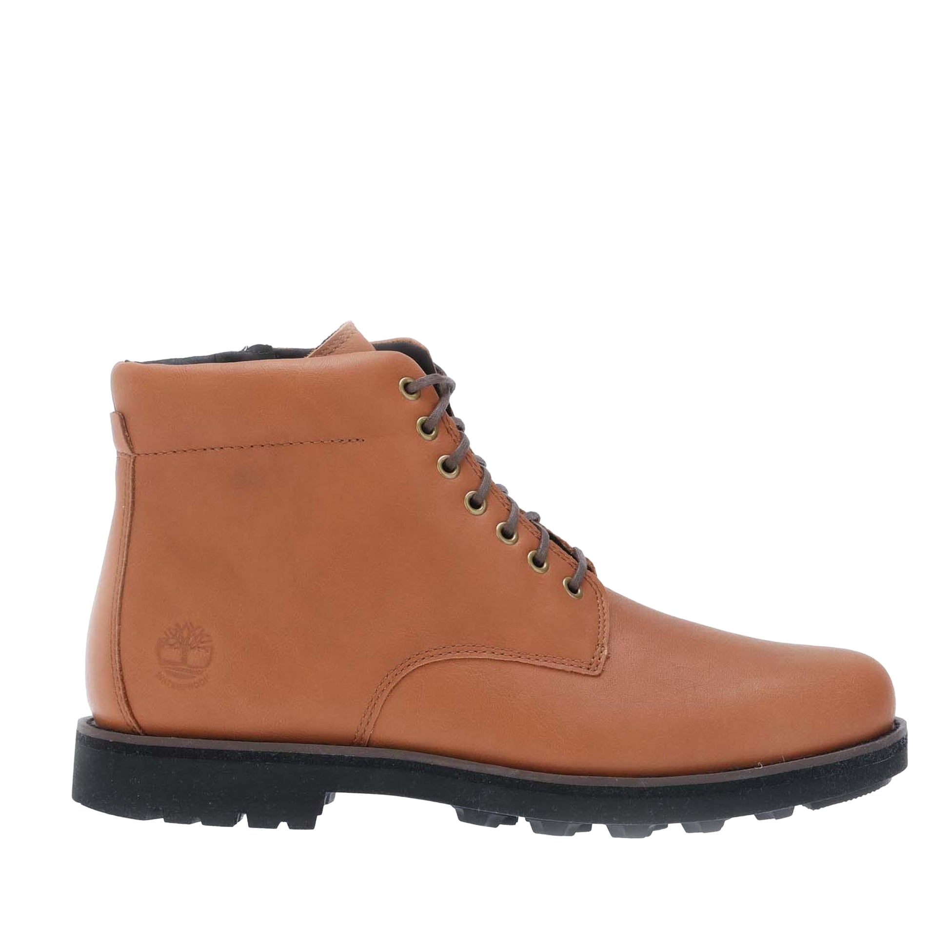 Brown - Back - Timberland Mens Grain Leather Side Zip Waterproof Boots