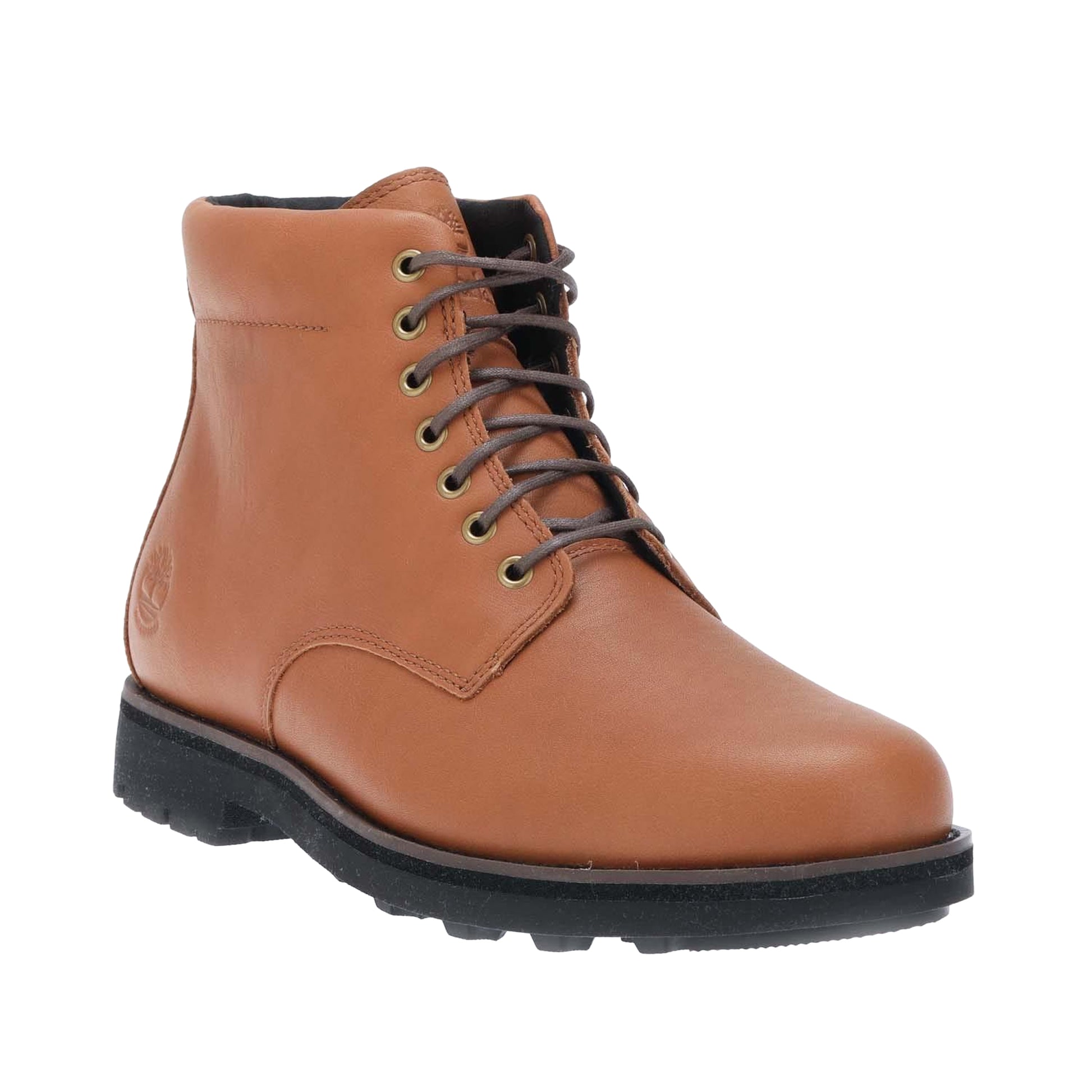 Brown - Front - Timberland Mens Grain Leather Side Zip Waterproof Boots