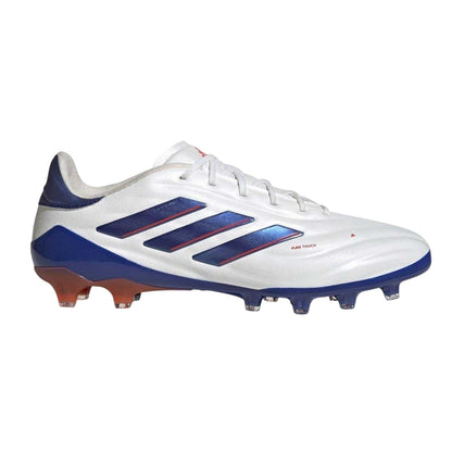 White - Front - Adidas Unisex Adult Copa Pure 2 Elite Leather Artificial Ground Football Boots