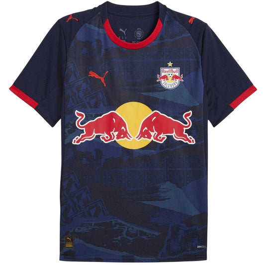 Navy-Red - Front - Puma Mens 2025-2026 Red Bull Away Shirt