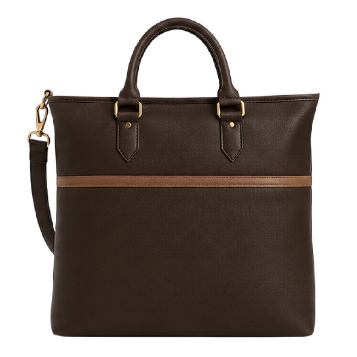 Brown - Back - Puma Womens-Ladies Edition Shopper Bag