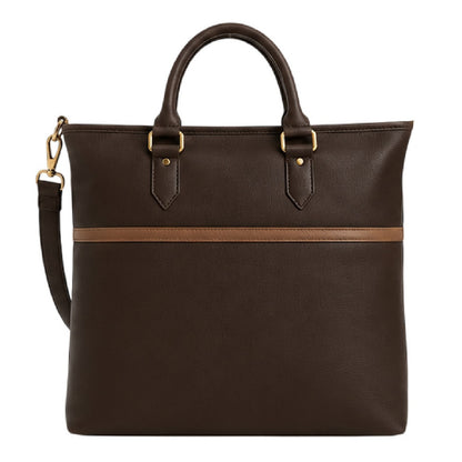 Brown - Back - Puma Womens-Ladies Edition Shopper Bag