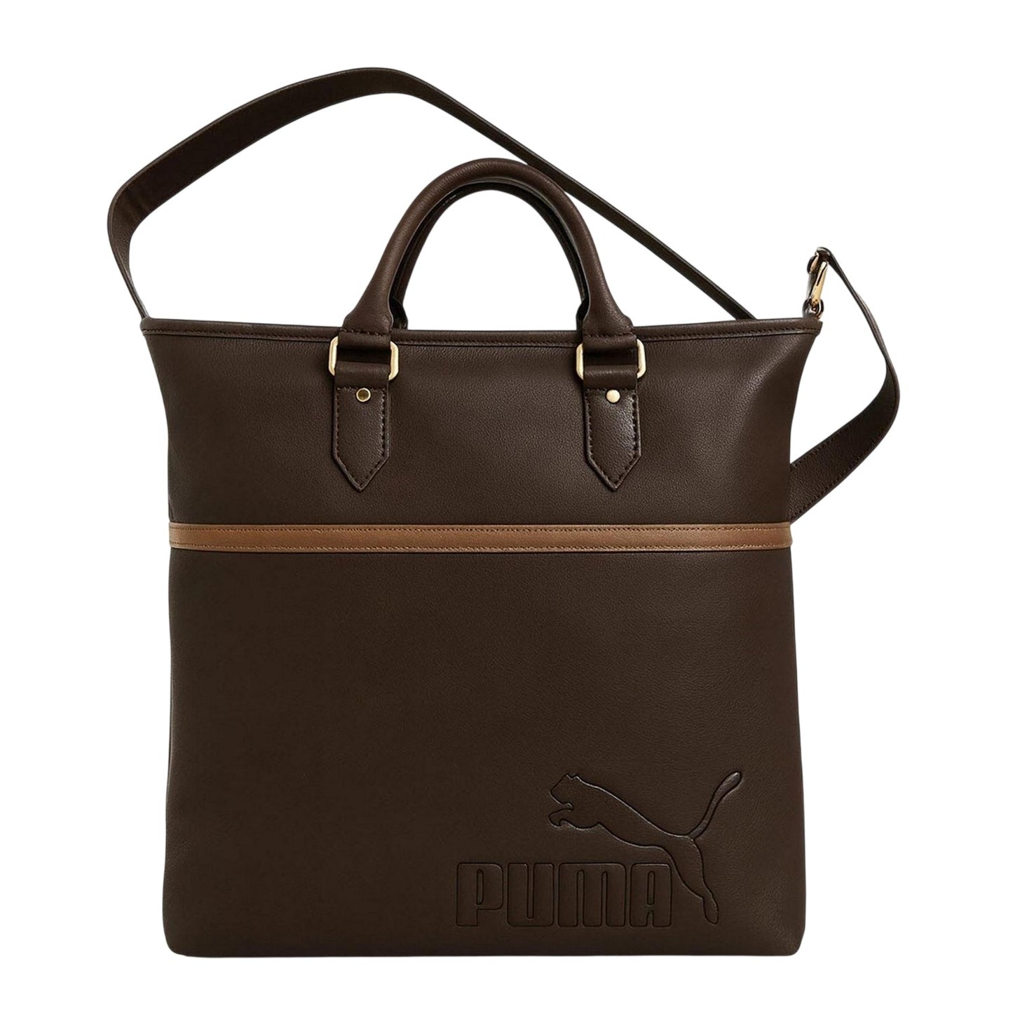Brown - Front - Puma Womens-Ladies Edition Shopper Bag
