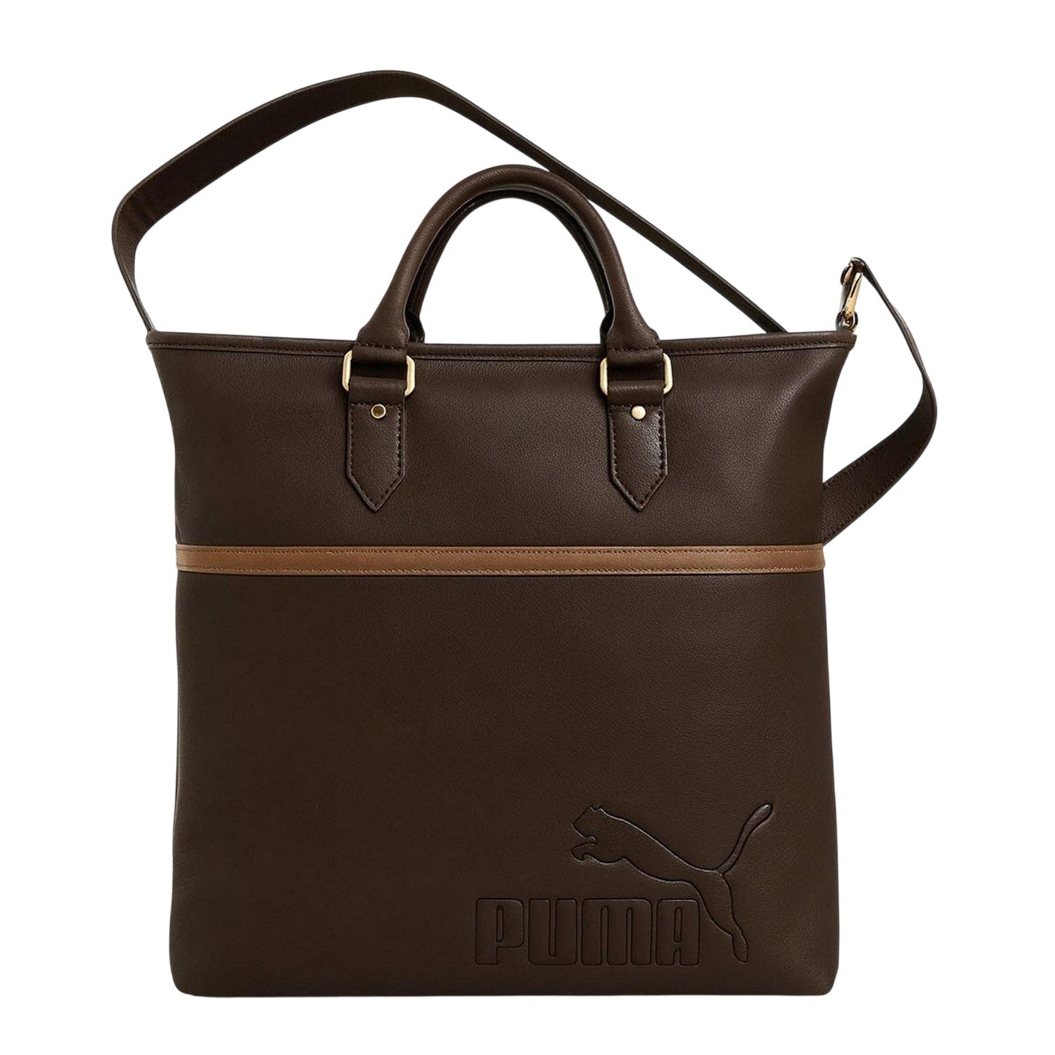 Brown - Front - Puma Womens-Ladies Edition Shopper Bag