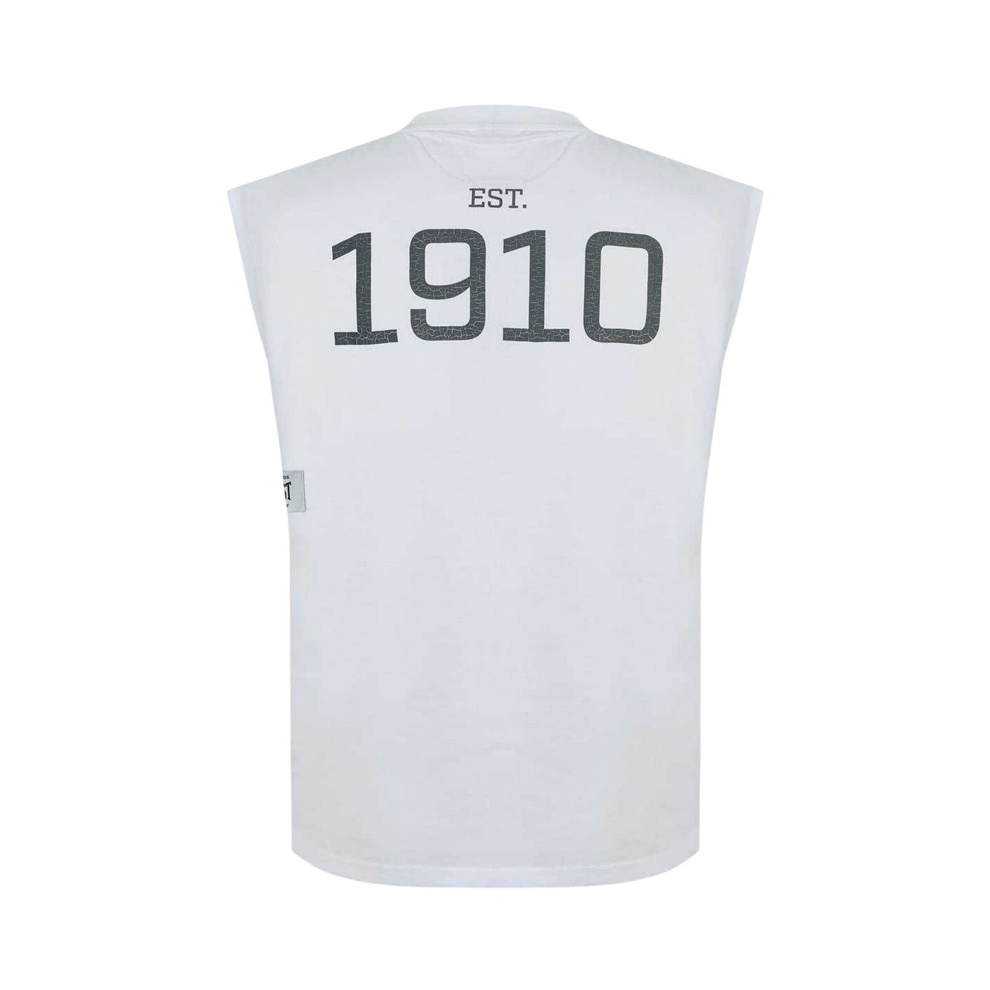 White - Back - Everlast Mens NYC Graphic Print Crew Neck Sleeveless Tank Top
