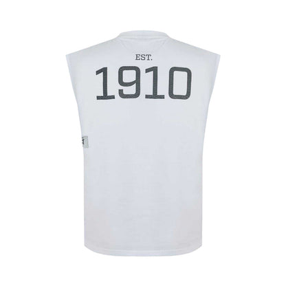 White - Back - Everlast Mens NYC Graphic Print Crew Neck Sleeveless Tank Top