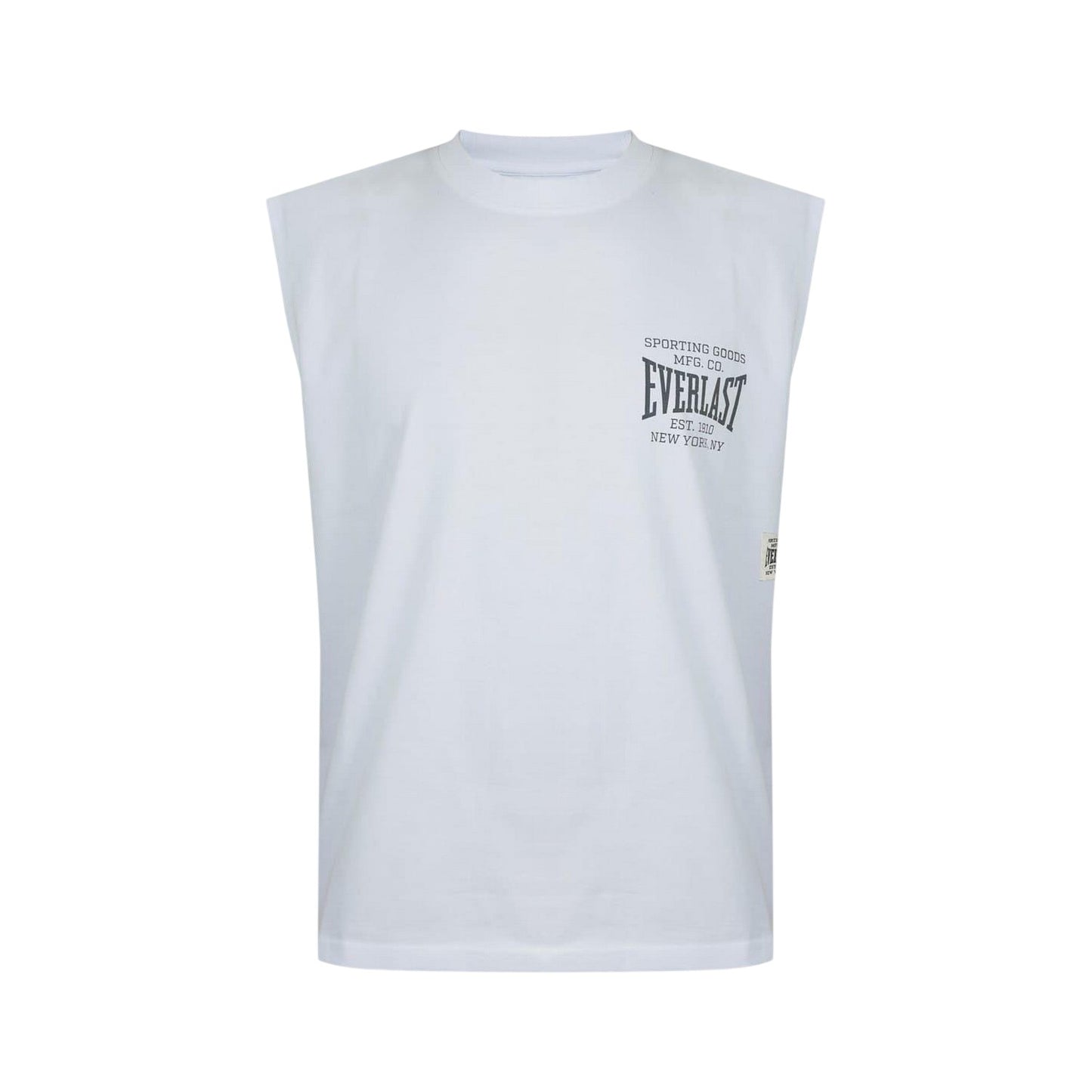 White - Front - Everlast Mens NYC Graphic Print Crew Neck Sleeveless Tank Top