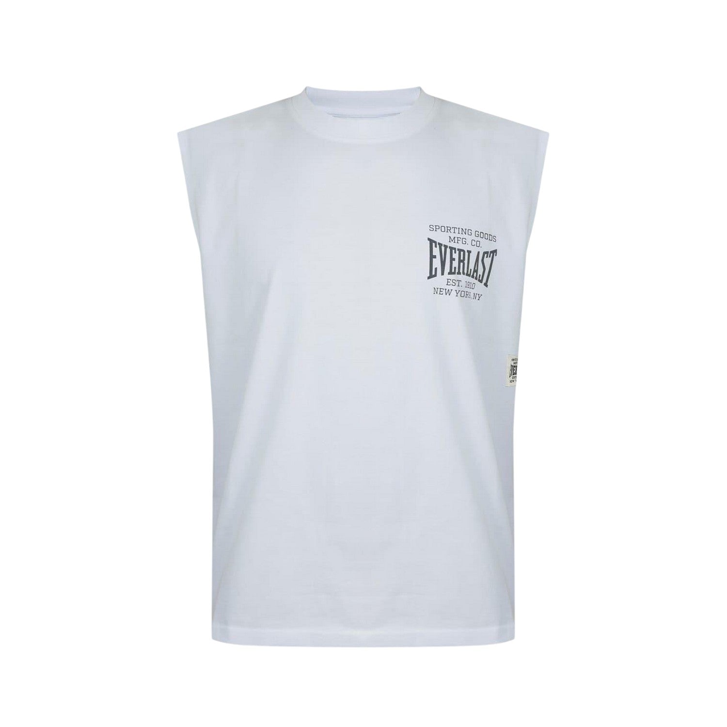 White - Front - Everlast Mens NYC Graphic Print Crew Neck Sleeveless Tank Top