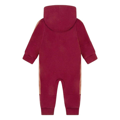 Red - Back - Nike Baby Polycotton Hooded Overalls