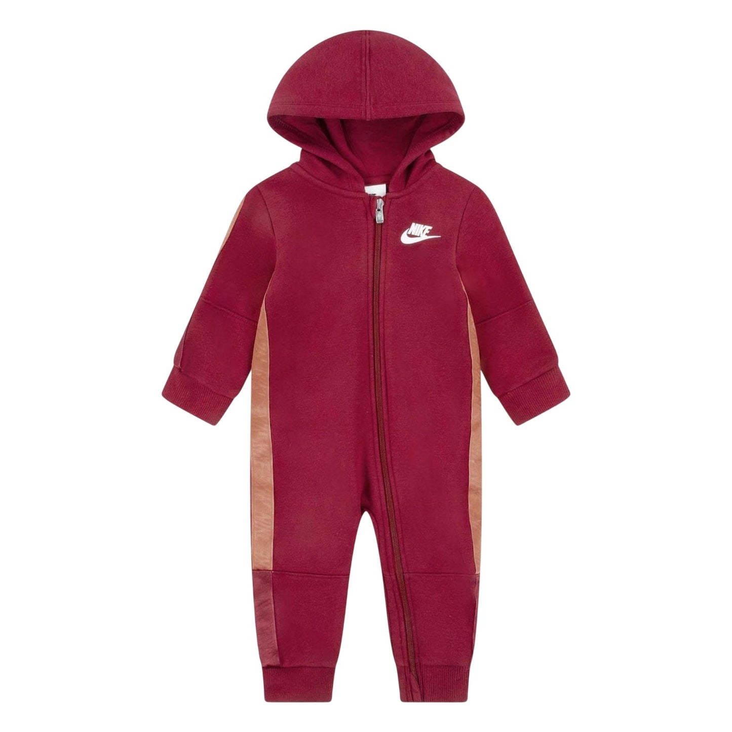 Red - Front - Nike Baby Polycotton Hooded Overalls