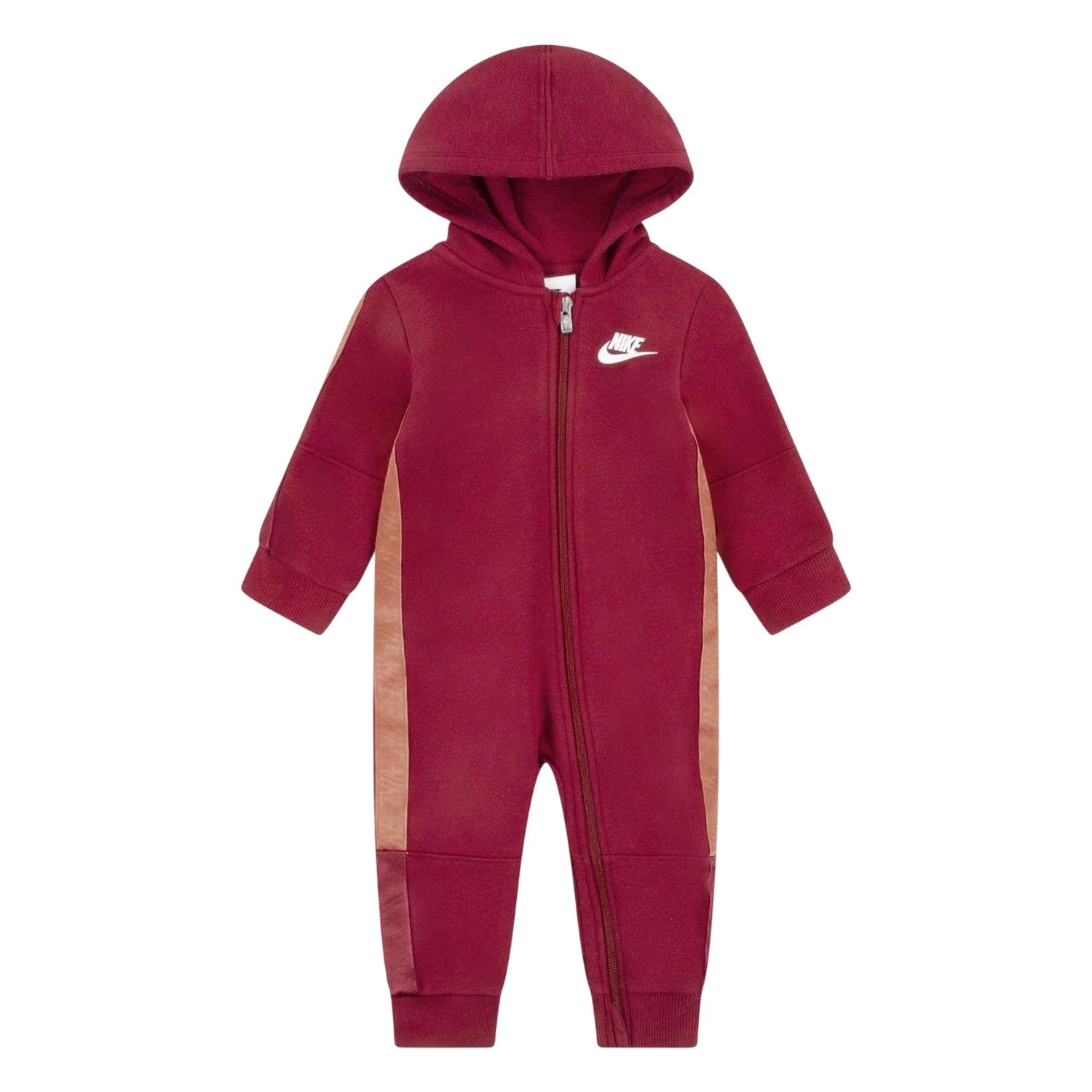 Red - Front - Nike Baby Polycotton Hooded Overalls
