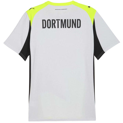 Silver-Yellow - Back - Puma Mens 25-26 Borussia Dortmund Away Shirt
