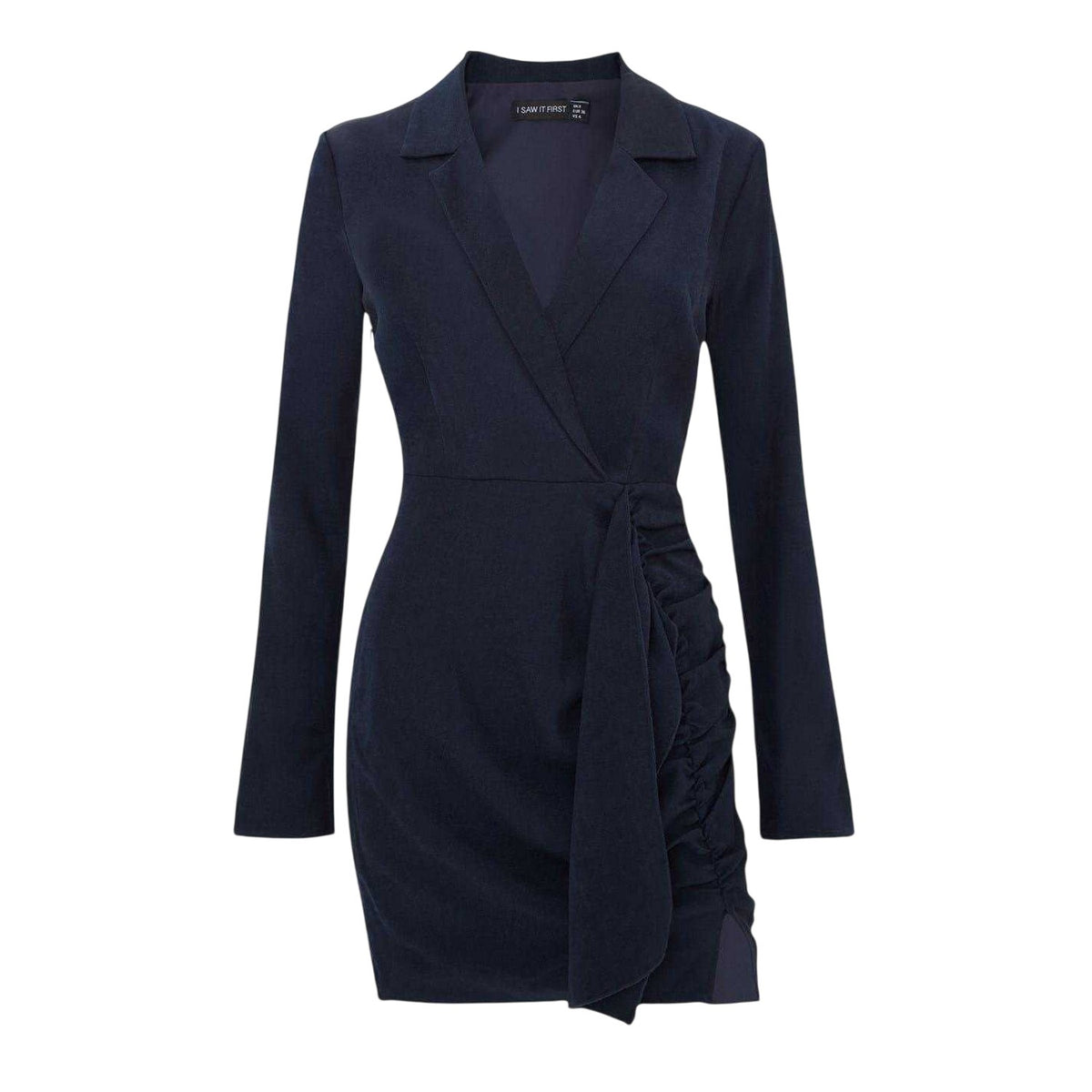 Navy - Front - I Saw It First Womens-Ladies Blazer Dress