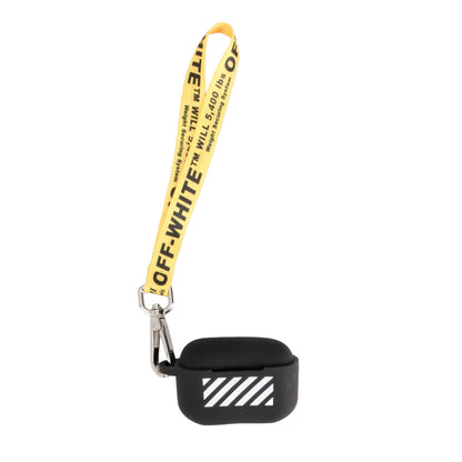 Black - Back - Off White Diagonal Silicone AirPod Pro Case