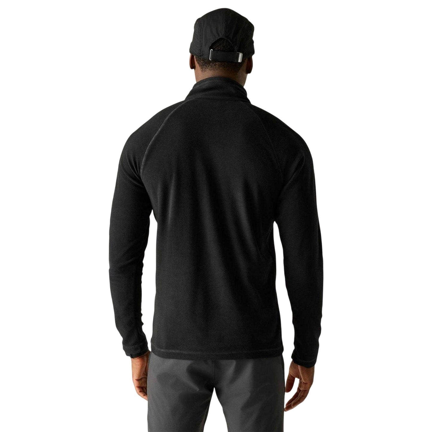 Black - Back - Regatta Mens Quarter Zip Fleece Top