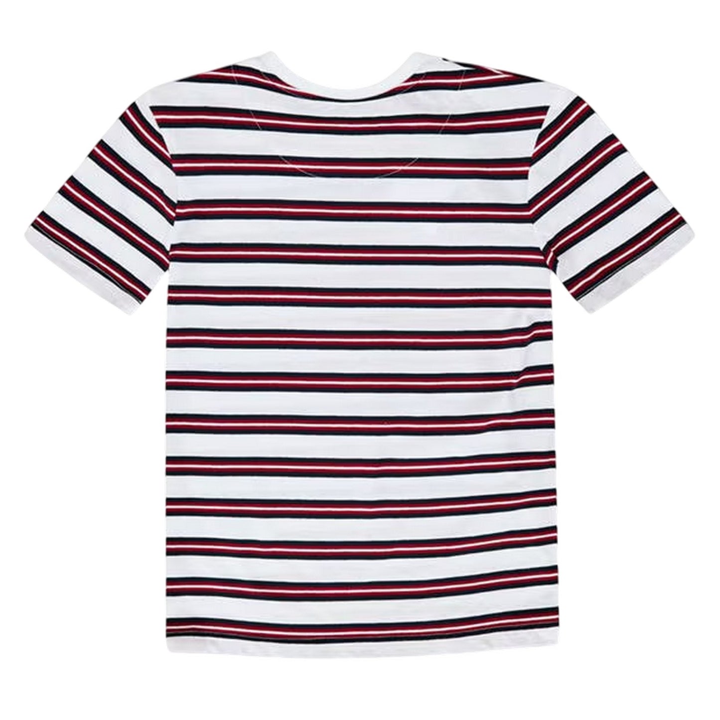 White-Pink - Back - Farah Childrens-Kids Tobago Striped Logo Regular T-Shirt