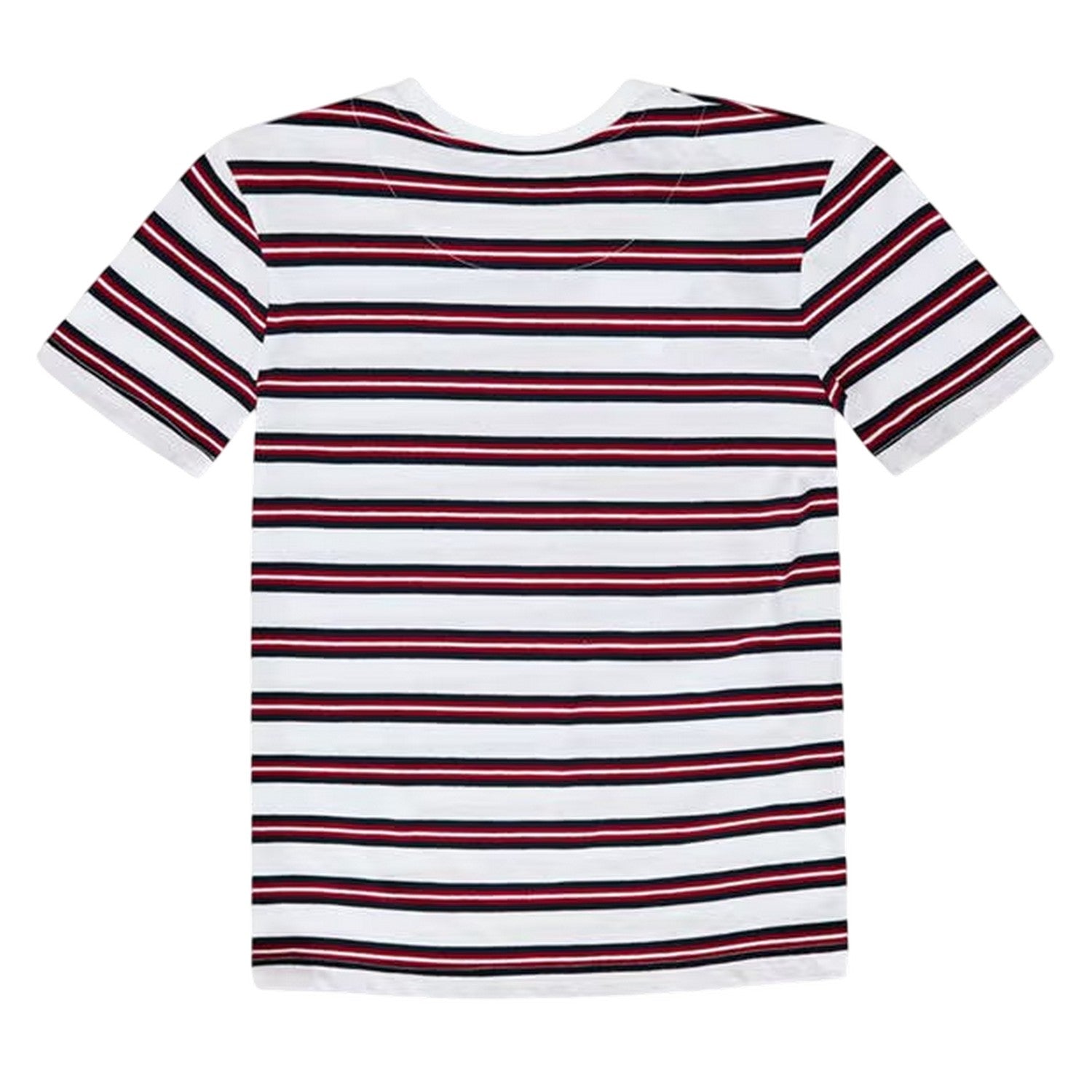 White-Pink - Back - Farah Childrens-Kids Tobago Striped Logo Regular T-Shirt