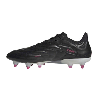 Black - Side - Adidas Unisex Adult Copa Pure.1 Leather Soft Ground Football Boots