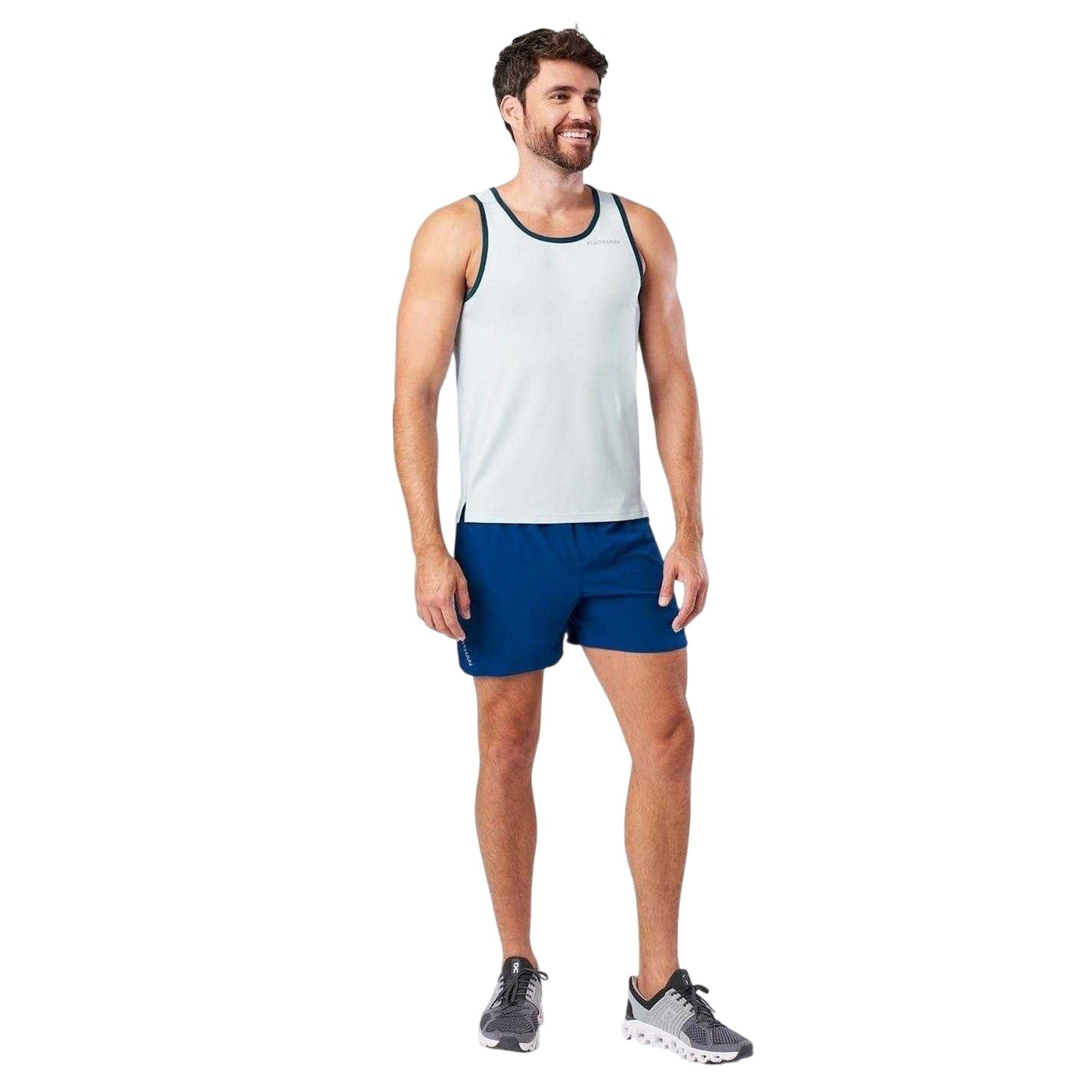 Sky Blue - Side - Nathan Mens Athletic Tank Top