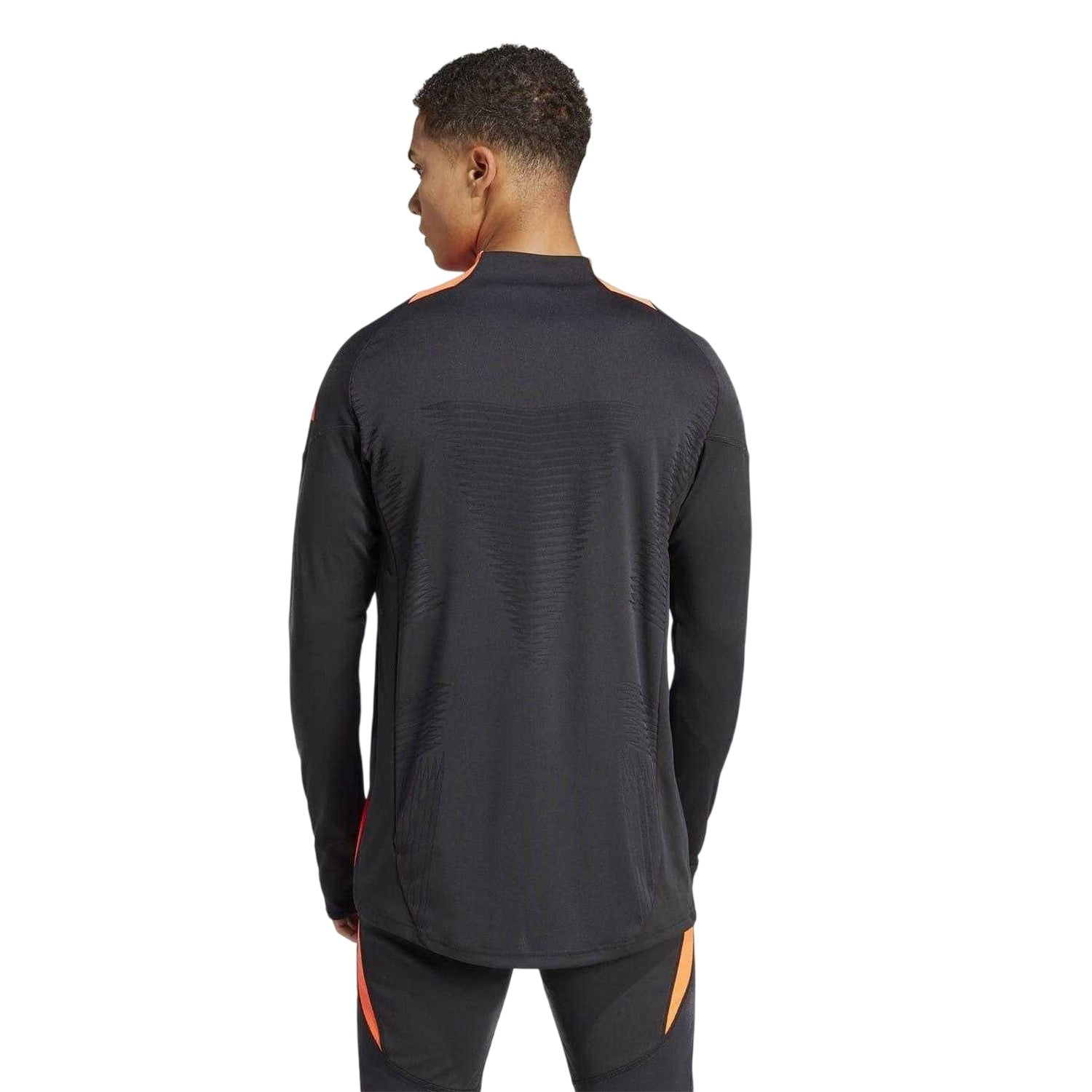 Black-Solar Red - Back - Adidas Mens Tiro 24 Pro Long-Sleeved Training Track Top
