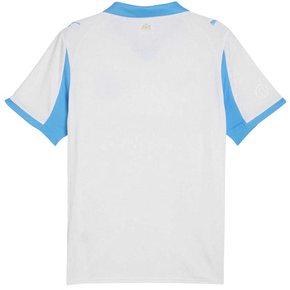 White-Blue - Back - Puma Unisex Adult 25-26 Olympique De Marseille FC Home Jersey