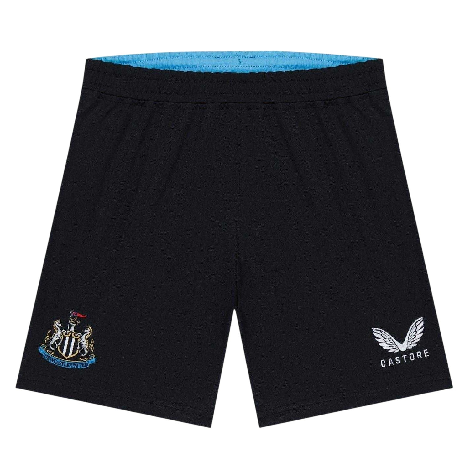Black-White - Front - Castore Childrens-Kids Newcastle United FC Sport Shorts