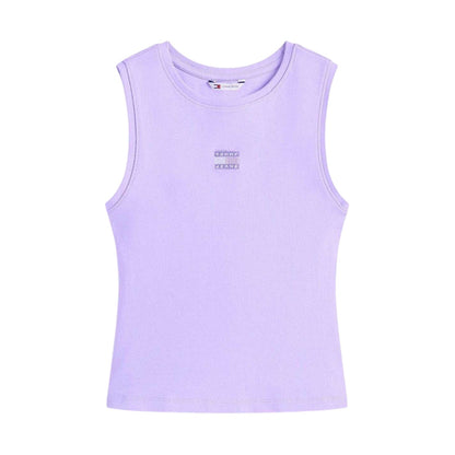 Amethyst Purple - Front - Tommy Jeans Womens-Ladies Slim Tank Top