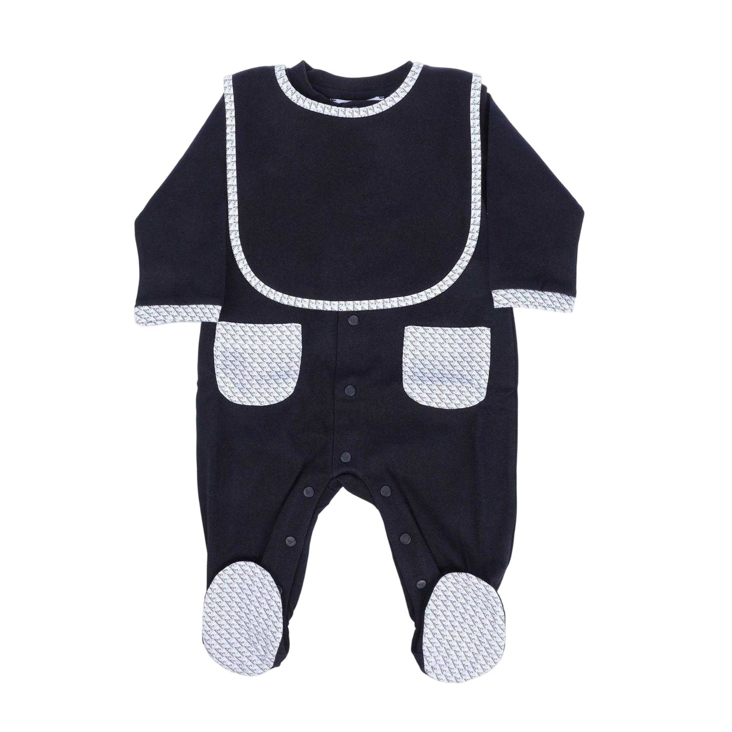 Blue - Front - Emporio Armani Baby EA7 Cotton Babysuit Set