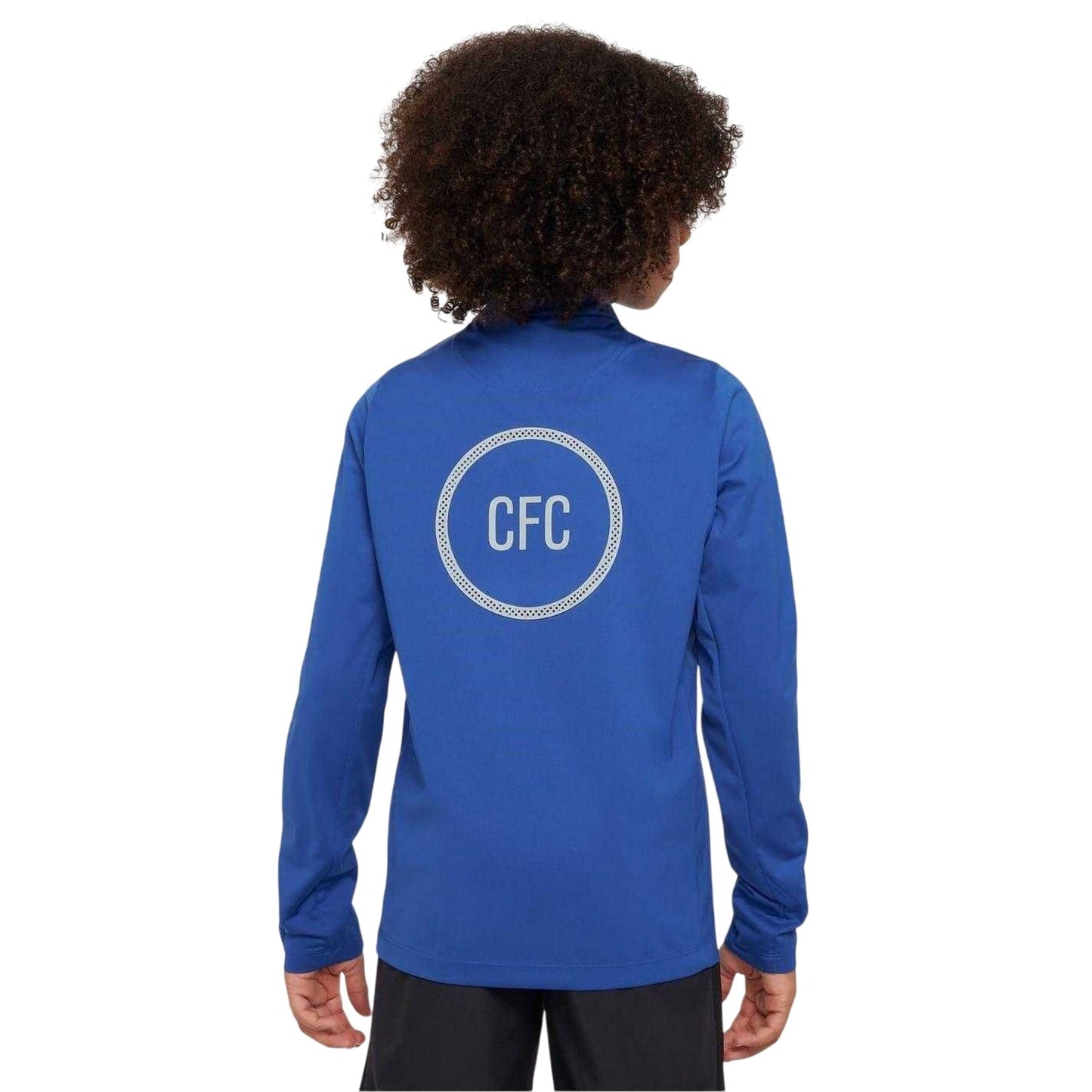 Blue-Silver - Back - Nike Childrens-Kids Strike 2025-2026 Chelsea FC Drill Top