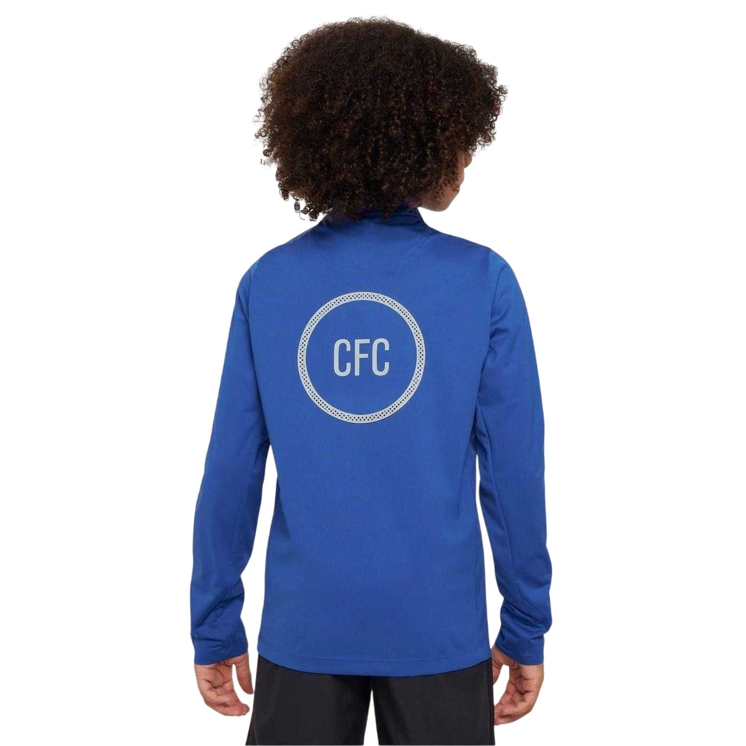 Blue-Silver - Back - Nike Childrens-Kids Strike 2025-2026 Chelsea FC Drill Top