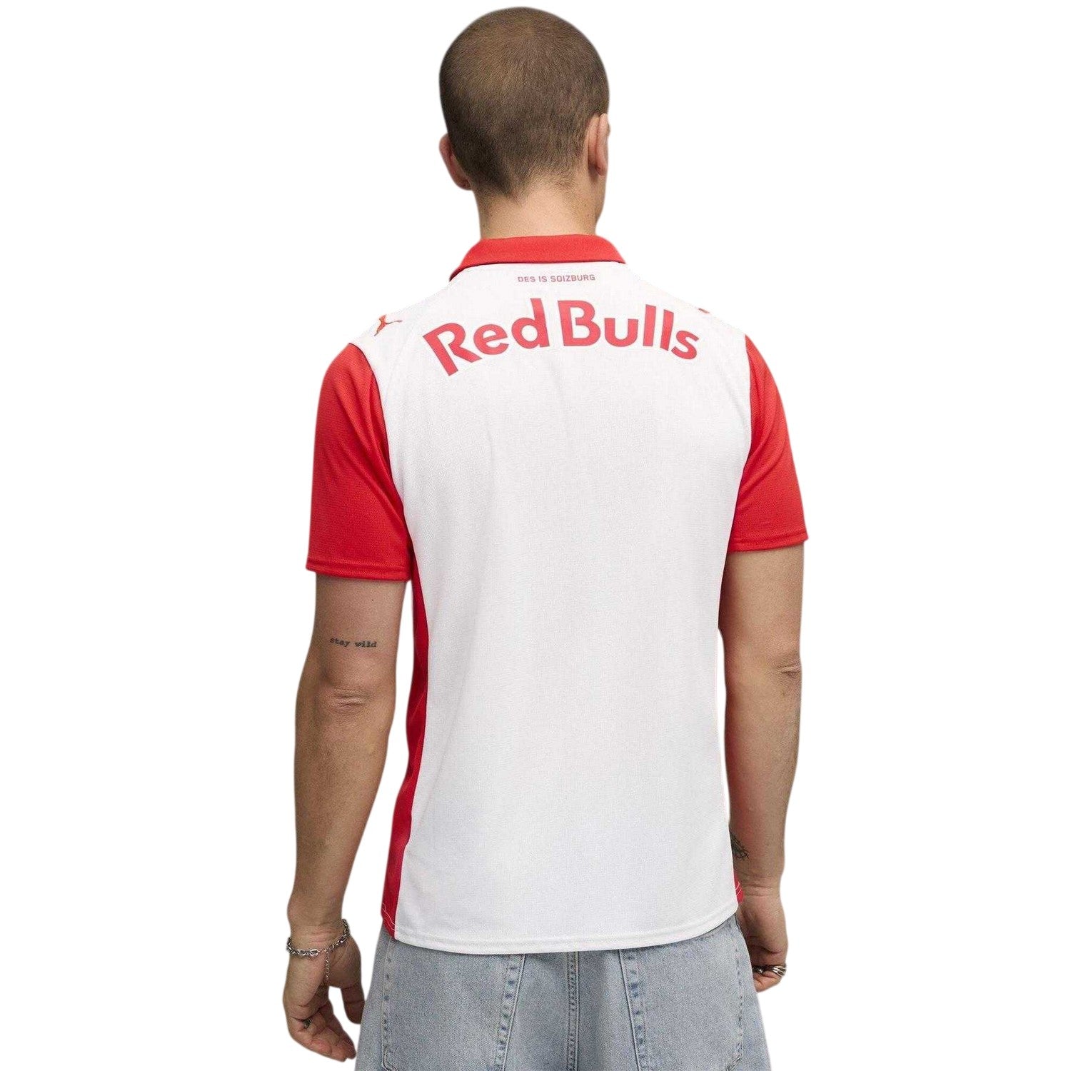White-Red - Lifestyle - Puma Mens Salzburg 25-26 Red Bull Home Jersey
