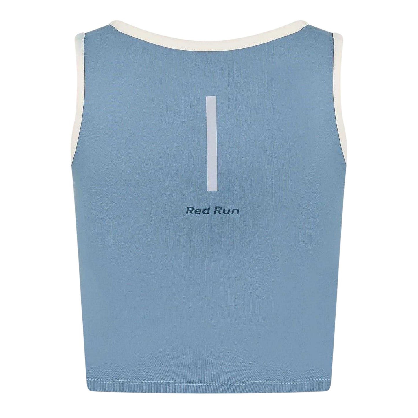 Blue Beige - Back - Red Run Womens-Ladies Baby Logo Cropped Slim Tank Top