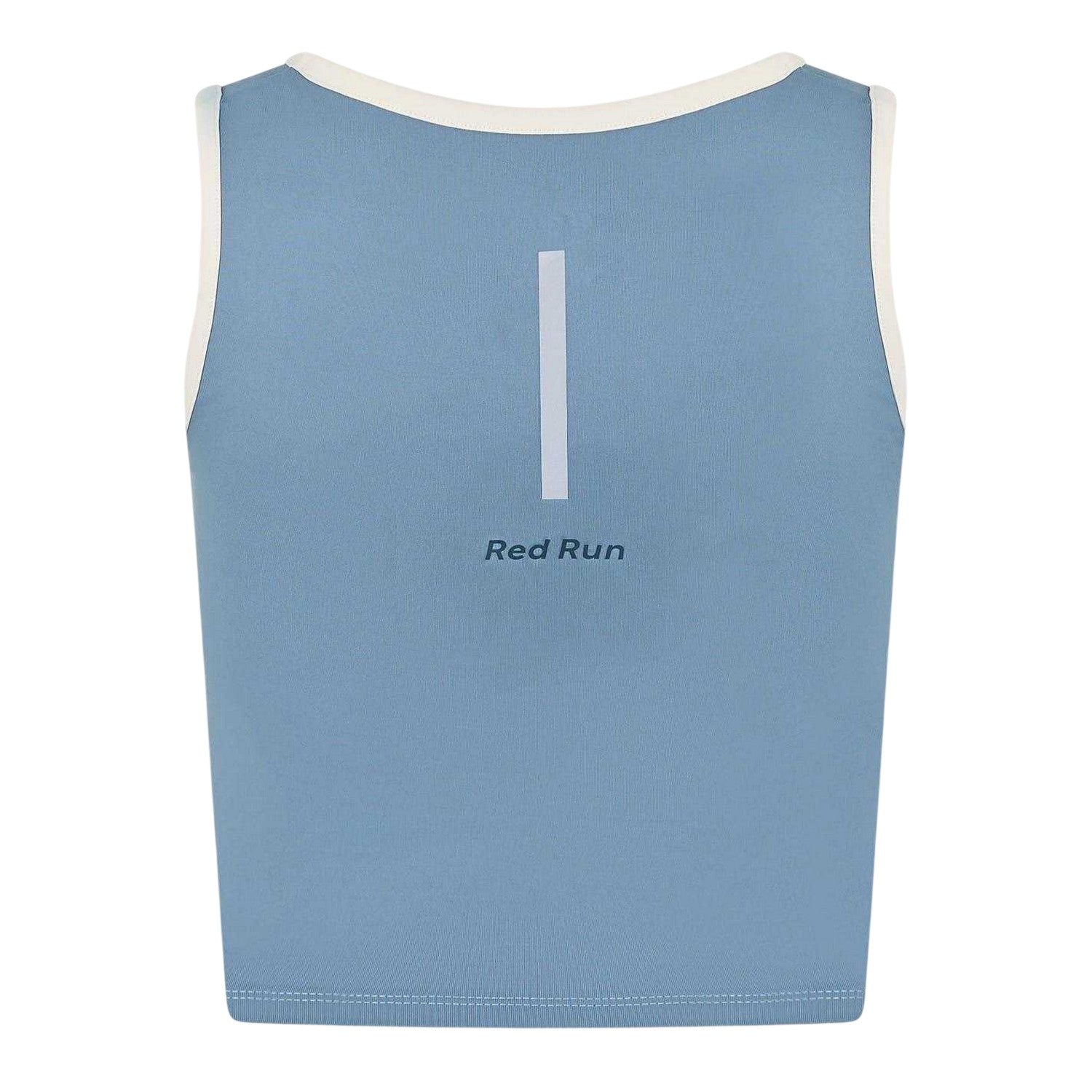 Blue Beige - Back - Red Run Womens-Ladies Baby Logo Cropped Slim Tank Top