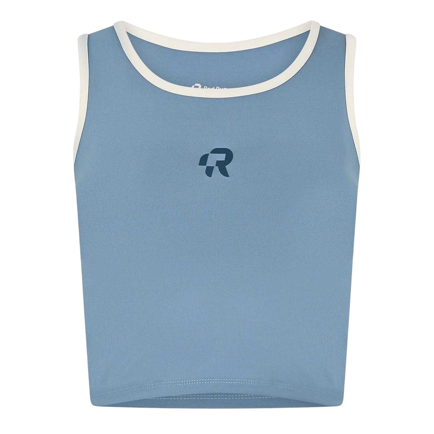 Blue Beige - Front - Red Run Womens-Ladies Baby Logo Cropped Slim Tank Top