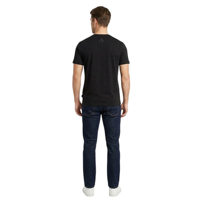 Black - Lifestyle - Aquascutum Mens Crew Neck Regular T-Shirt