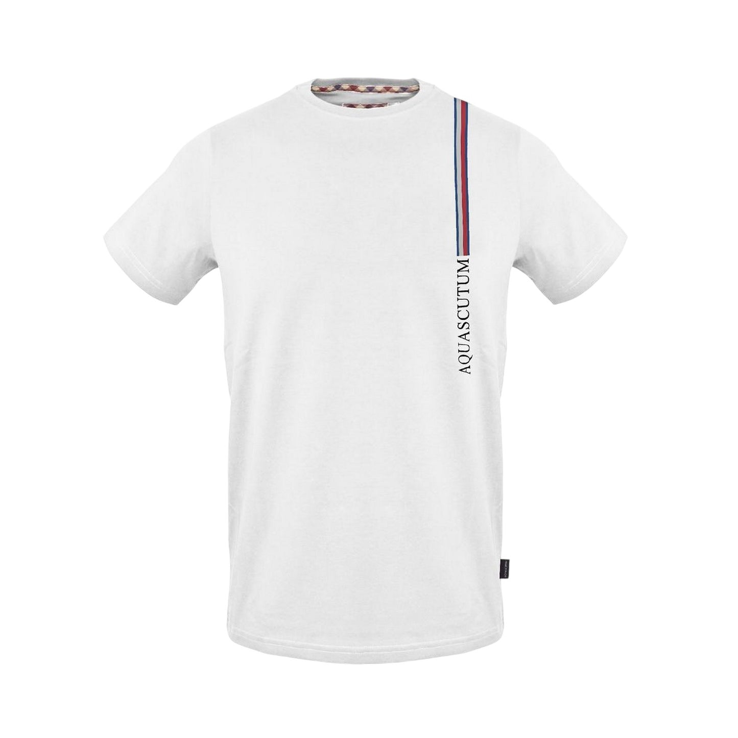 White - Front - Aquascutum Mens Crew Neck Regular T-Shirt