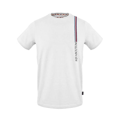 White - Front - Aquascutum Mens Crew Neck Regular T-Shirt