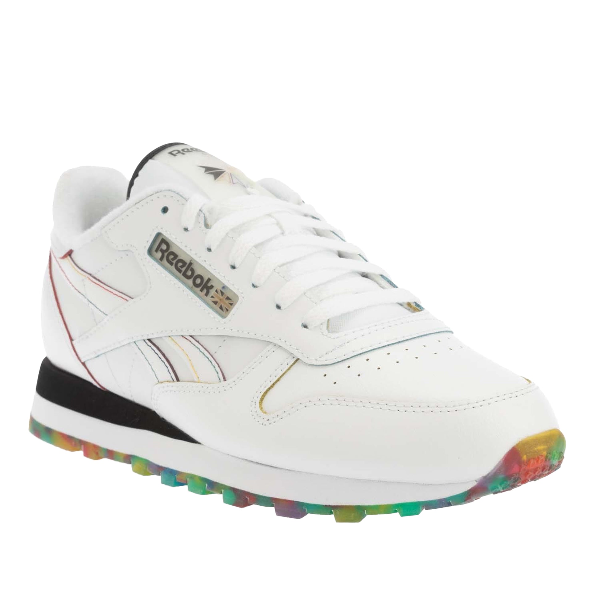 White-Black - Front - Reebok Unisex Adult Classic Leather Trainers