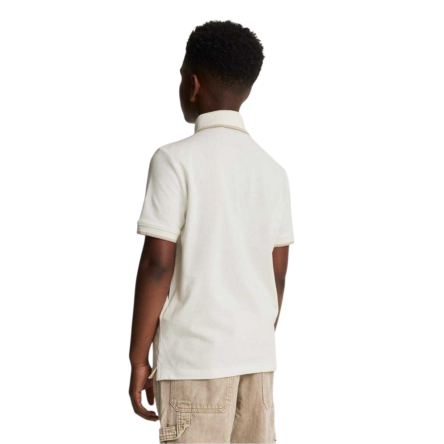 Chalk - Back - Lyle & Scott Childrens-Kids Regular Polo Shirt